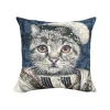 Boutiques de musées Housse de coussin Chat François 1er - Bleu