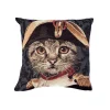 Art De La Maison<Boutiques de musées Housse de coussin Chat Napoléon - Bleu