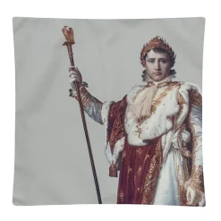 Art De La Maison<Boutiques de musées Housse de coussin en velours François Gérard - Napoléon 1er en costume de sacre 45x45 cm