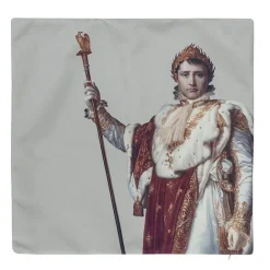 Art De La Maison<Boutiques de musées Housse de coussin en velours François Gérard - Napoléon 1er en costume de sacre 45x45 cm