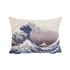 Boutiques de musées Housse de coussin Hokusai La vague Clearance