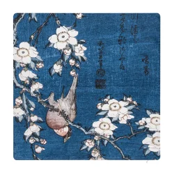 Art De La Maison<Boutiques de musées Housse de coussin Katsushika Hokusai - Bouvreuil et cerisier - 40x40 cm