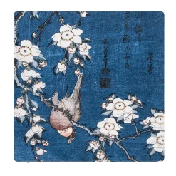 Art De La Maison<Boutiques de musées Housse de coussin Katsushika Hokusai - Bouvreuil et cerisier - 40x40 cm