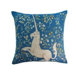 Boutiques de musées Housse de coussin Licorne - Bleue Best