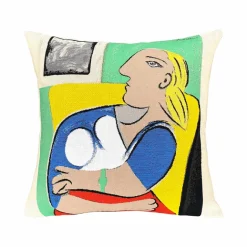 Art De La Maison<Boutiques de musées Housse de coussin Pablo Picasso - Femme dans un fauteuil jaune, 1932 - 45 x 45 cm - Pansu