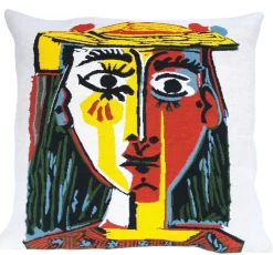 Boutiques de musées Housse de coussin Tête de Femme avec un chapeau - Picasso