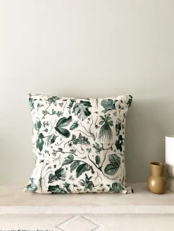 Art De La Maison<Boutiques de musées Housse de coussin verte Herbier du roi - Maison Baluchon