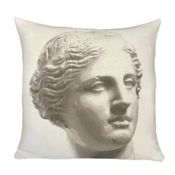 Boutiques de musées Housse de coussin Vénus de Milo - Blanc - Pansu