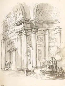 Boutiques de musées Intérieur de basilique animé (affiches d'art) Clearance