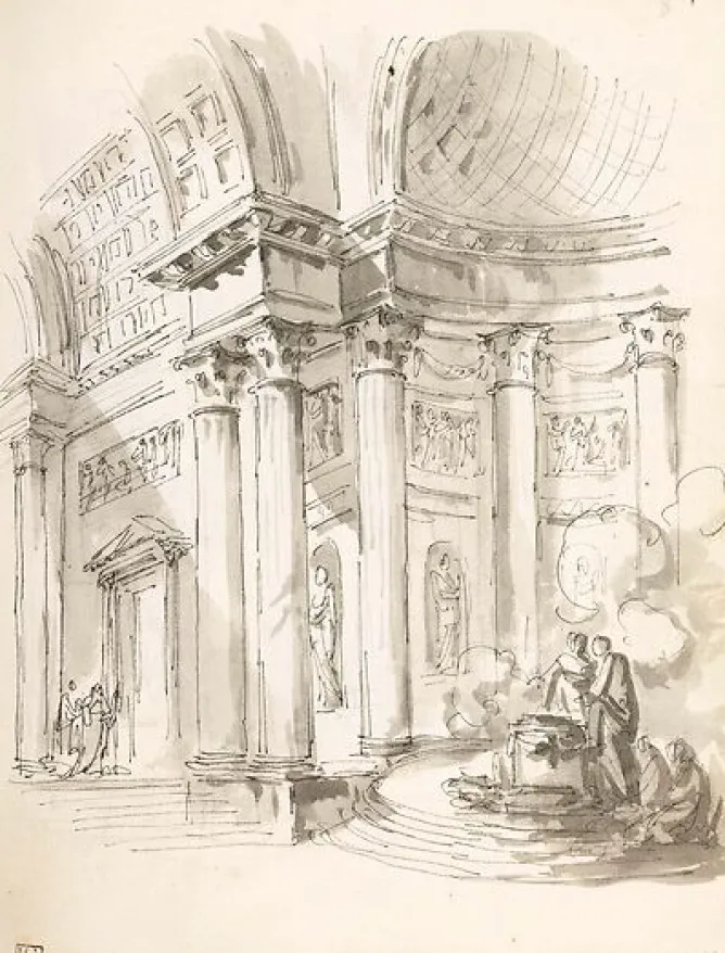 Boutiques de musées Intérieur de basilique animé (affiches d'art) Clearance