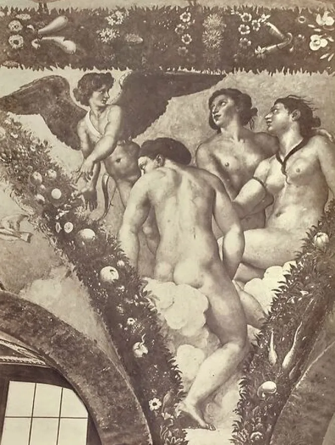 Toiles Encadrées|Affiches D'Art Encadrées<Boutiques de musées Italie, Rome: Villa Farnesina, pendentif de la loggia de Psyché 'l'Amour et les grâces' (toiles encadrées)
