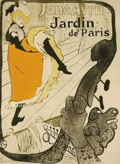 Boutiques de musées Jane Avril au Jardin de Paris (2e état) (toiles sur châssis) Hot