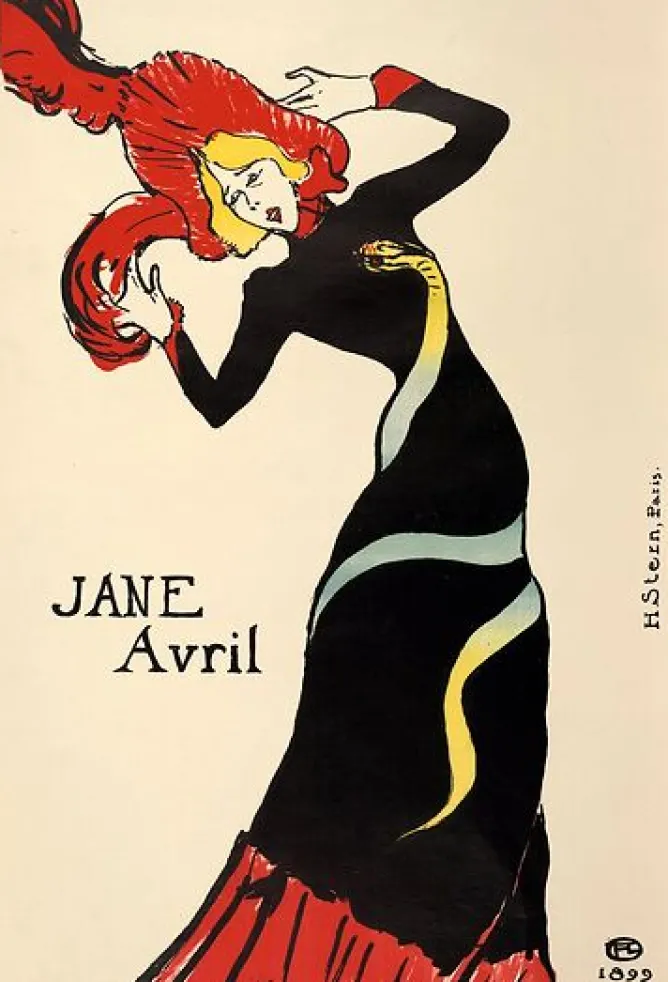 Boutiques de musées Jane Avril (avec la robe au serpent) (panneaux aluminium) Outlet
