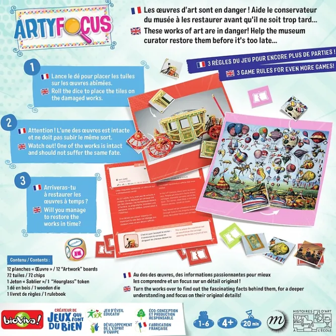 Boutiques de musées Jeu Arty'Focus - Bioviva