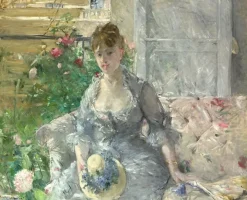 Boutiques de musées Jeune femme assise sur un sofa (détail) (toiles encadrées) Outlet