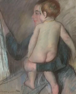 Toiles Encadrées|Toiles Sans Cadre<Boutiques de musées Jeune femme portant un enfant nu ou A la fenêtre (toiles encadrées)
