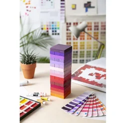 Boutiques de musées Jeu Tour à empiler - Ton chaud dégradé - Block Design Online