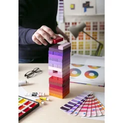 Boutiques de musées Jeu Tour à empiler - Ton chaud dégradé - Block Design Online