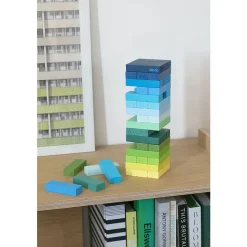 Boutiques de musées Jeu Tour à empiler - Ton froid dégradé - Block Design Hot
