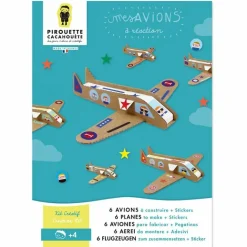 Boutiques de musées Kit créatif 6 avions à construire + Stickers Discount