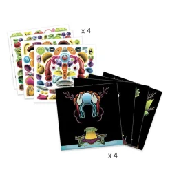 Boutiques de musées Kit Créer avec des stickers inspirés par Giuseppe Arcimboldo - Djeco Discount