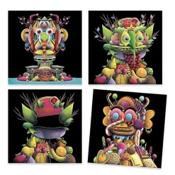 Boutiques de musées Kit Créer avec des stickers inspirés par Giuseppe Arcimboldo - Djeco Discount