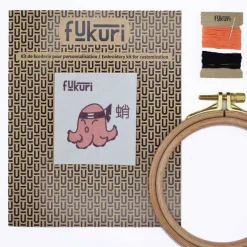 Boutiques de musées Kit de broderie Tako-poulpe - Fukuri New