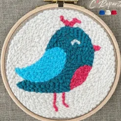 Loisirs Créatifs<Boutiques de musées Kit Punch Needle 1 Motif - Oiseau bleu