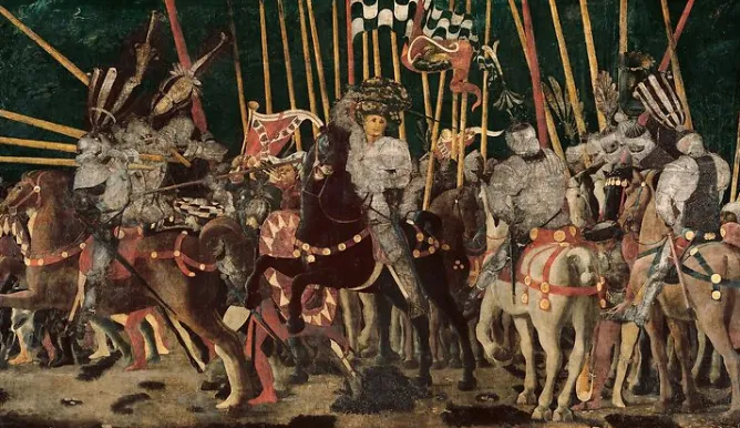 Boutiques de musées La Bataille de San Romano : la contre-attaque de Micheletto Attendolo da Cottignola (panneaux aluminium) Online