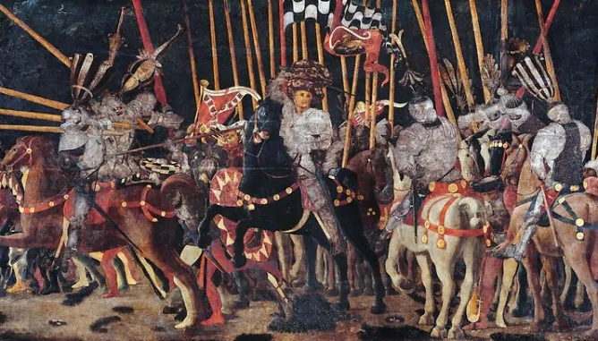Boutiques de musées La Bataille San Romano (la contre attaque de Micheletto da Cotignola) (toiles sur châssis) Clearance