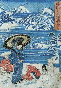 Affiches D'Art Encadrées|Affiches D'Art<Boutiques de musées La neige à Kaga, 1797-1861 (affiches d'art encadrées)