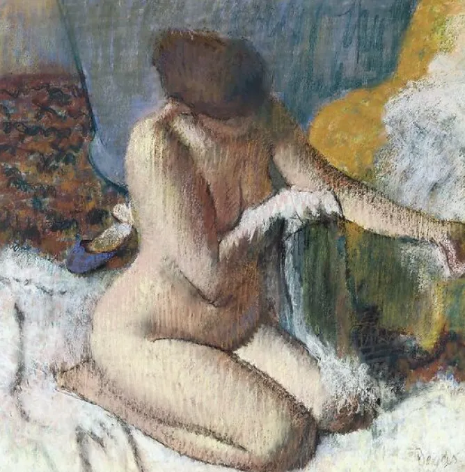 Panneaux Aluminium|Toiles Encadrées<Boutiques de musées La sortie du bain ou Femme s'essuyant le bras gauche (panneaux aluminium)