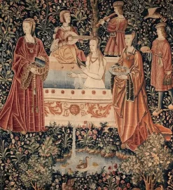 Boutiques de musées La tenture de la Vie Seigneuriale : Le Bain (affiches d'art encadrées)