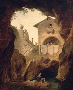 Boutiques de musées Lavandières, la fontaine sous la grotte (panneaux aluminium) Clearance