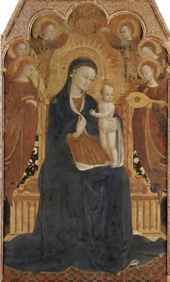 Boutiques de musées La Vierge et l'Enfant entourés de 6 anges, Saint Antoine de Padoue, Saint Jean l'Evangéliste (panneaux aluminium) Best