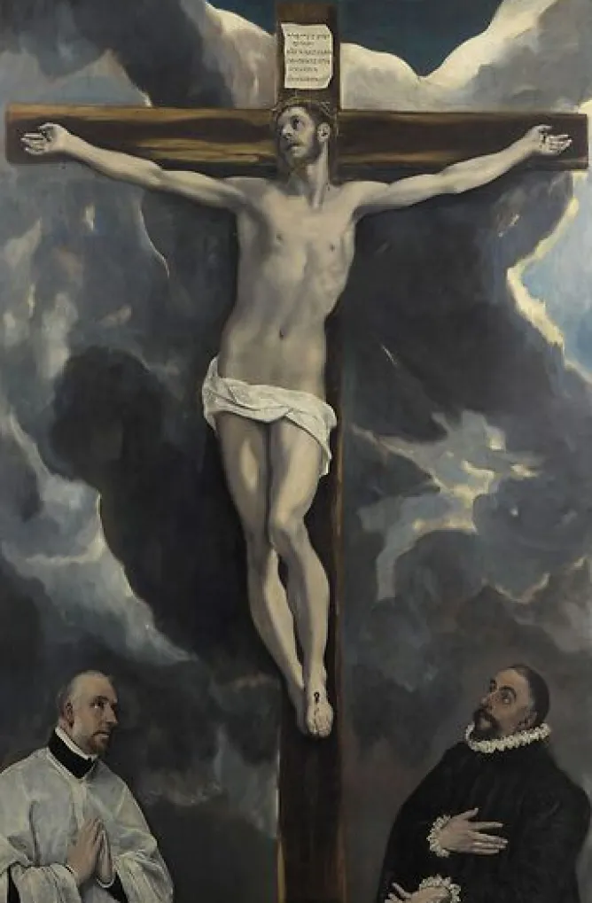 Boutiques de musées Le Christ en croix adoré par deux donateurs (panneaux aluminium)