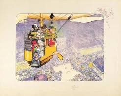 Affiches D'Art|Toiles Sans Cadre<Boutiques de musées Le Dirigeablobus au-dessus de la place de l’Opéra (affiches d'art)