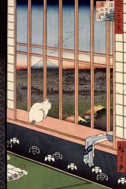 Boutiques de musées Le sanctuaire de Yushima Tenjin depuis le sommet de la colline (toiles sans cadre) Online