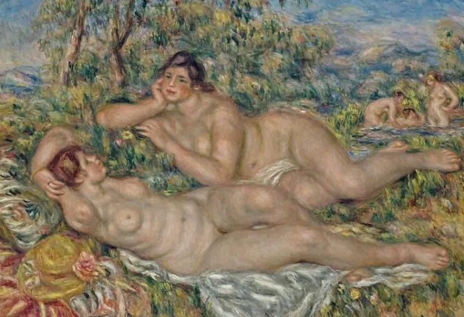 Boutiques de musées Les baigneuses (affiches d'art encadrées) New