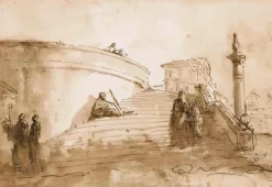Toiles Sans Cadre|Panneaux Acryliques<Boutiques de musées L'escalier tournant de la Trinité des Monts (toiles sans cadre)
