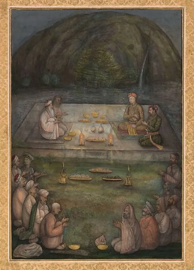 Panneaux Acryliques|Toiles Encadrées<Boutiques de musées Les empereurs Akbar et Jahangir en compagnie de soufis et de yogis (panneaux acryliques)