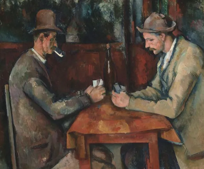 Boutiques de musées Les joueurs de cartes (panneaux aluminium) New