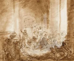 Toiles Sans Cadre|Toiles Sur Châssis<Boutiques de musées Les vendeurs chassés du Temple (toiles sans cadre)