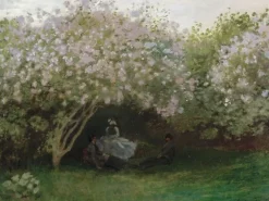 Affiches D'Art Encadrées<Boutiques de musées Lilas, temps gris, ou Le repos sous les lilas, jardin de Monet à Argenteuil (affiches d'art encadrées)