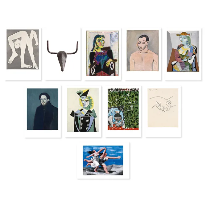 Boutiques de musées Lot de 10 cartes postales - Picasso Célébration 1973-2023 - 14 x 20 cm New