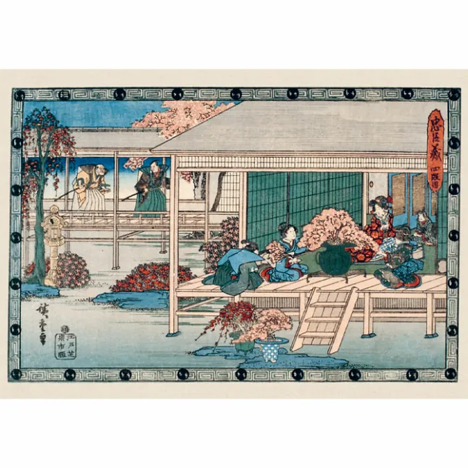Boutiques de musées Lot de 16 cartes postales 14 x 20 cm - Hiroshige - Le trésor des vassaux fidèles Online