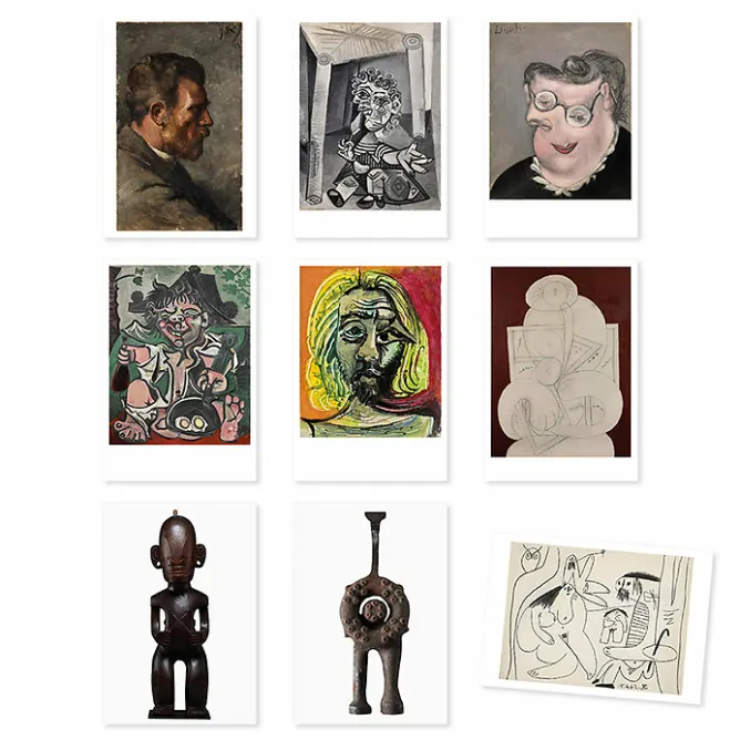 Boutiques de musées Lot de 9 cartes postales 14 x 20 cm - Nouveaux chefs d'œuvre. La dation Maya Ruiz-Picasso Hot