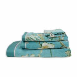 Boutiques de musées Lot de 3 Serviettes de toilette 55x100 cm - Vincent van Gogh - Amandier en fleurs - Beddinghouse x Van Gogh Museum Amsterdam® New