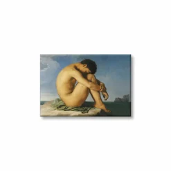 Boutiques de musées Magnet Hippolyte Flandrin - Jeune homme nu assis au bord de la mer Clearance
