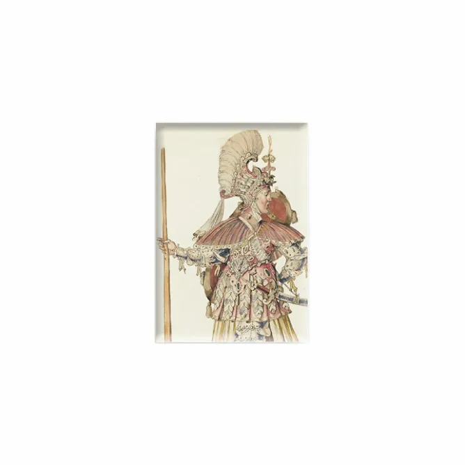 Boutiques de musées Magnet Rosso Fiorentino - Guerrier de profil vêtu à l'antique Clearance